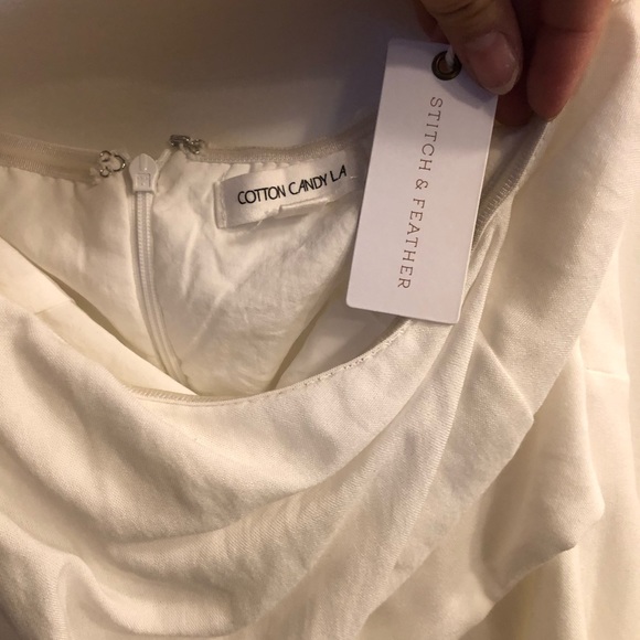 Stitch & Feather white romper with tie - Picture 2 of 4